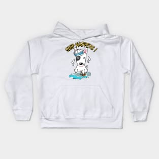 Funny Bull Terrier Ship Happens Pun Kids Hoodie